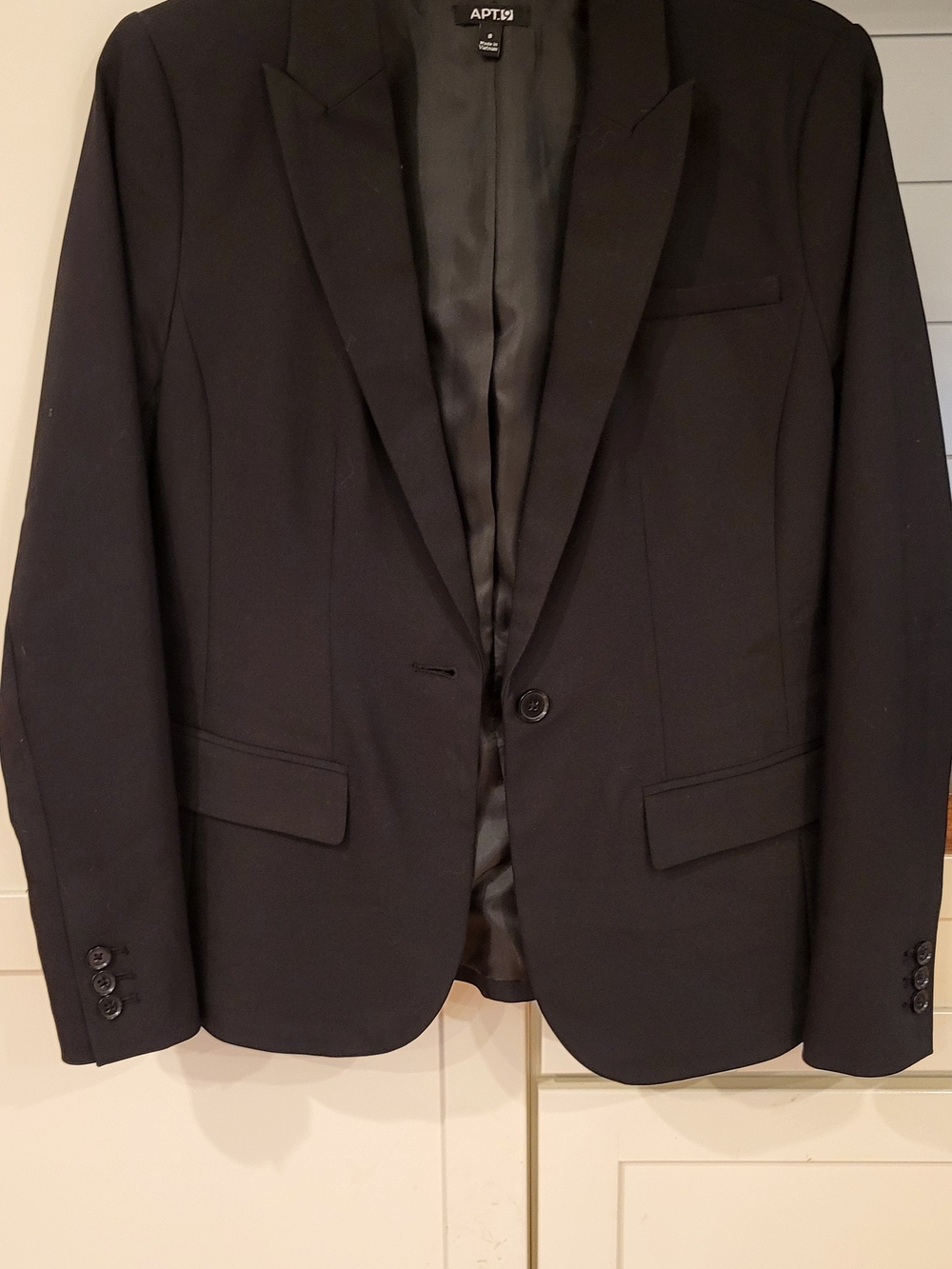 Apt. 9 Womens Black Single-Button Blazer